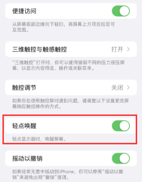 阳高苹果授权维修站分享iPhone轻点无法唤醒怎么办 